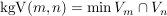 $ \kgV(m,n)=\min V_m\cap V_n $ $ \kgV(m,n)=\min V_m\cap V_n $
